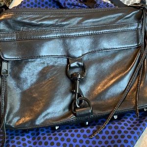All black Rebecca Minkoff Mac bag in size large